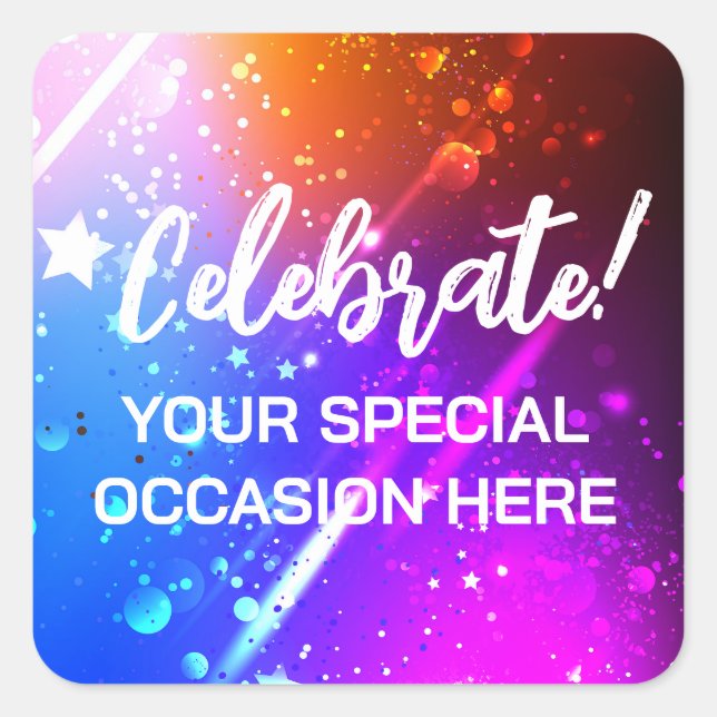 Cuadrada Pegatina (Anverso)