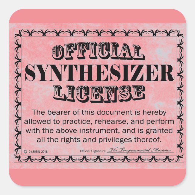 Cuadrada Pegatina (Anverso)