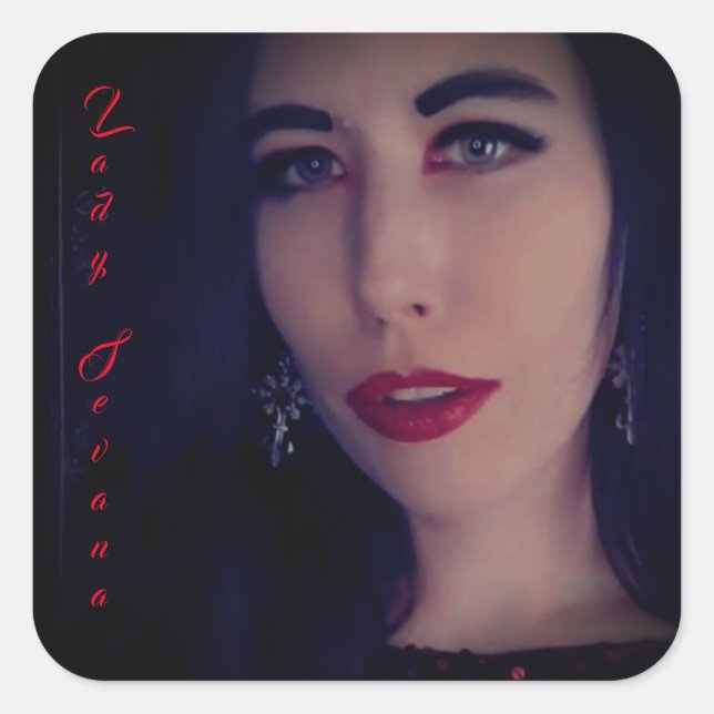 Cuadrada Pegatina (Anverso)