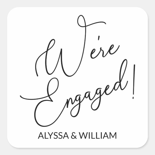 Cuadrada Pegatina (Anverso)