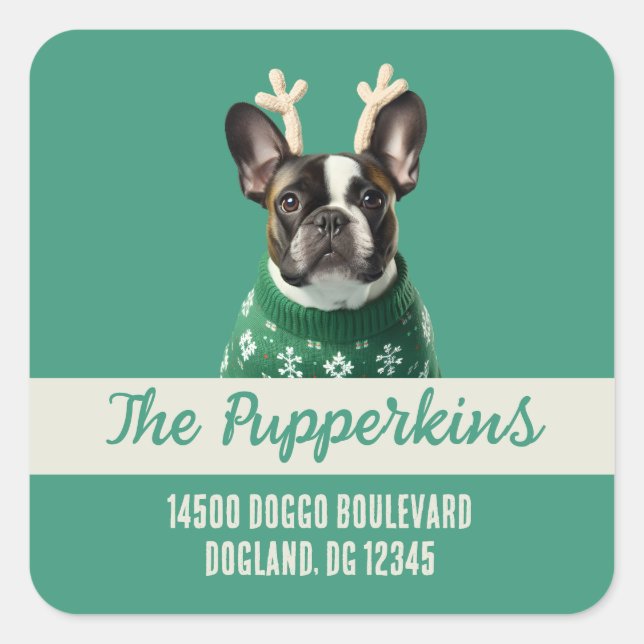 Cuadrada Pegatina (Anverso)