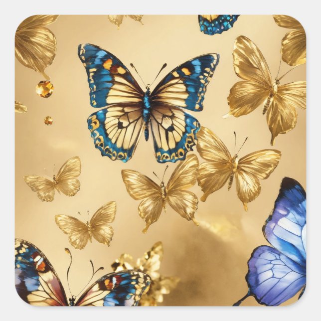 Cuadrada Pegatina (Anverso)