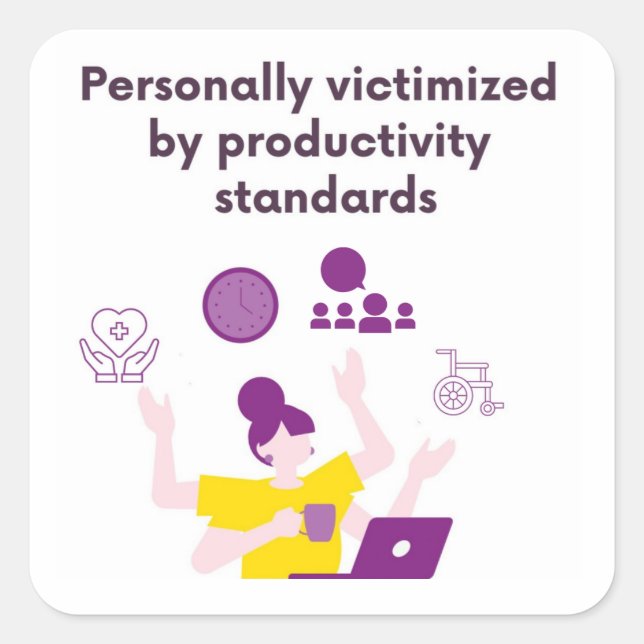 Cuadrada Pegatina (Anverso)