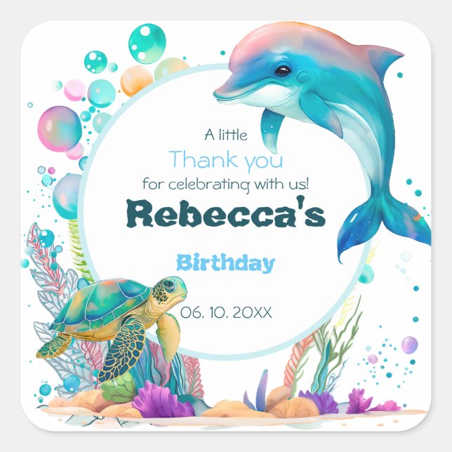 Cuadrada Pegatina (Anverso)