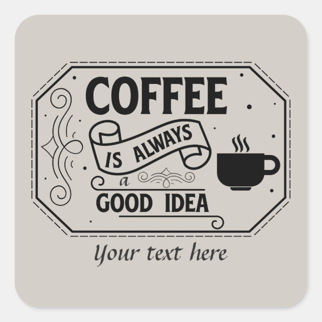 Cuadrada Pegatina (Anverso)