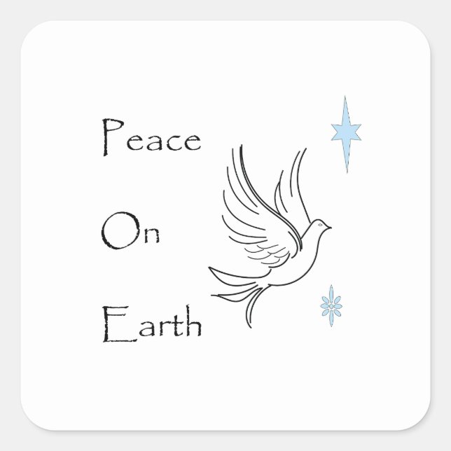 Cuadrada Pegatina (Anverso)