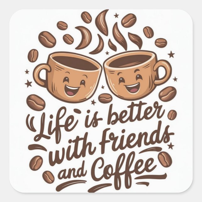 Cuadrada pegatina (Anverso)