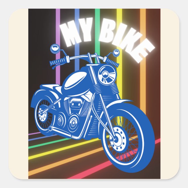 Cuadrada Pegatina (Anverso)