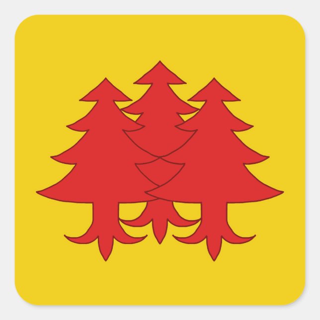 Cuadrada Pegatina (Anverso)