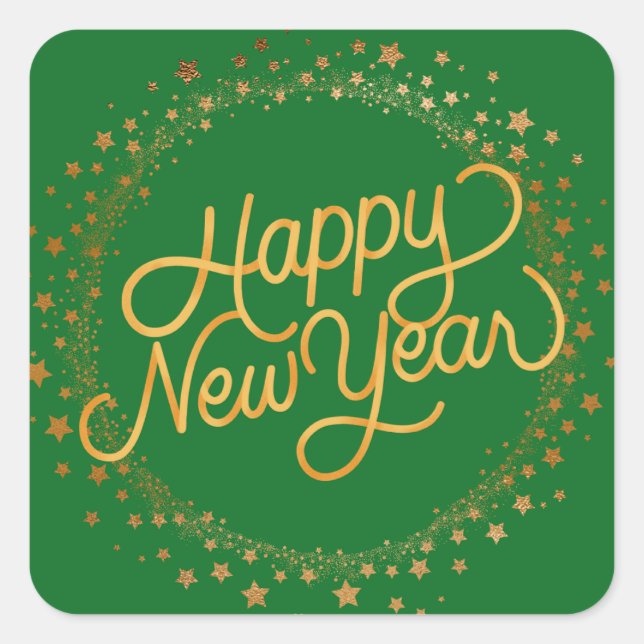 Cuadrada Pegatina (Anverso)