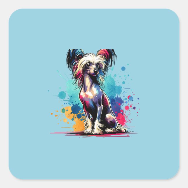 Cuadrada Pegatina (Anverso)