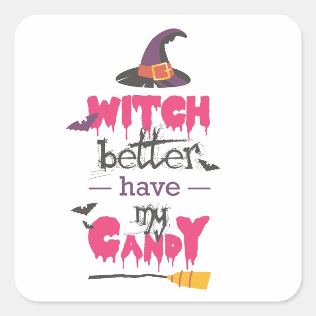 Cuadrada Pegatina (Anverso)