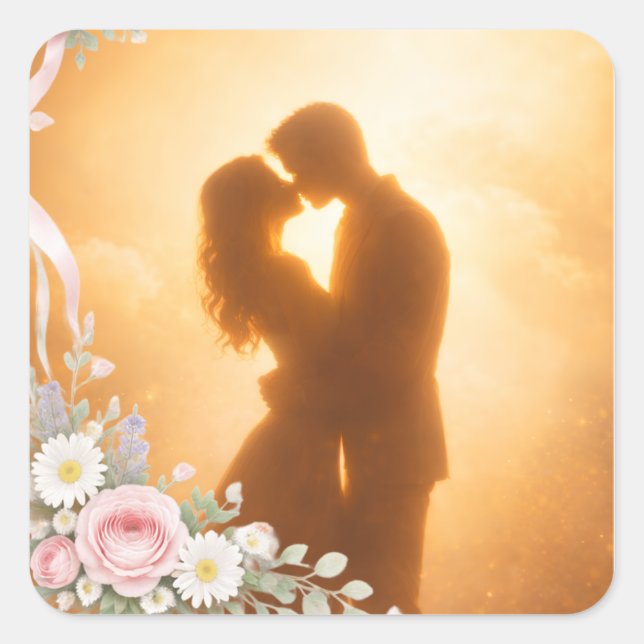 Cuadrada Pegatina (Anverso)