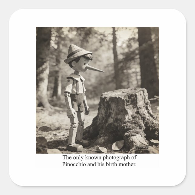 Cuadrada Pegatina (Anverso)