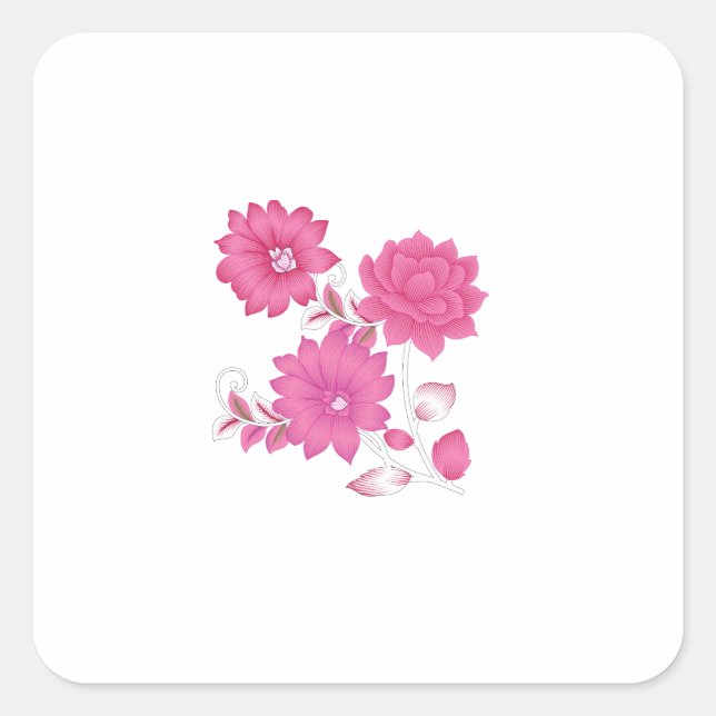 Cuadrada Pegatina (Anverso)