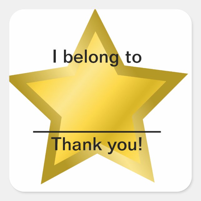 Cuadrada Pegatina (Anverso)