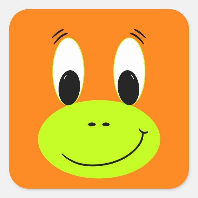 Cuadrada Pegatina (Anverso)