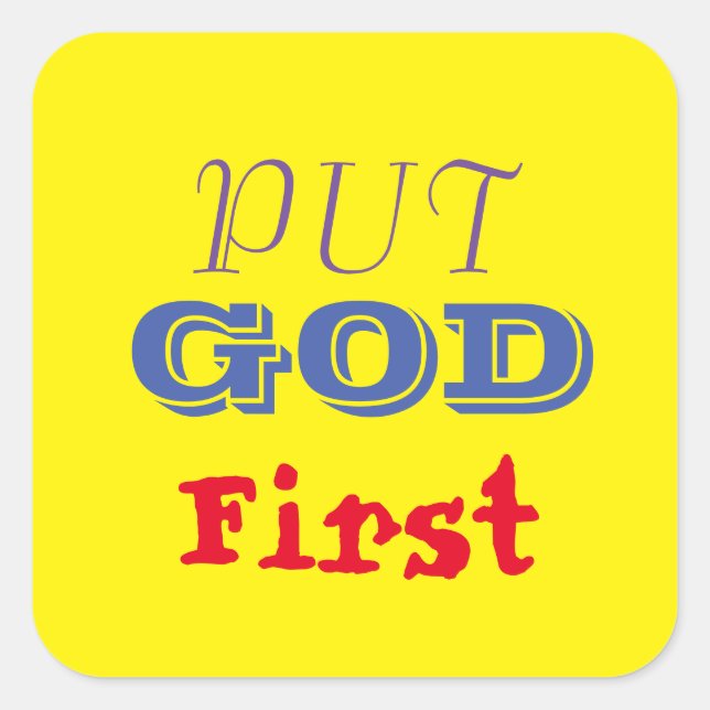 Cuadrada Pegatina (Anverso)