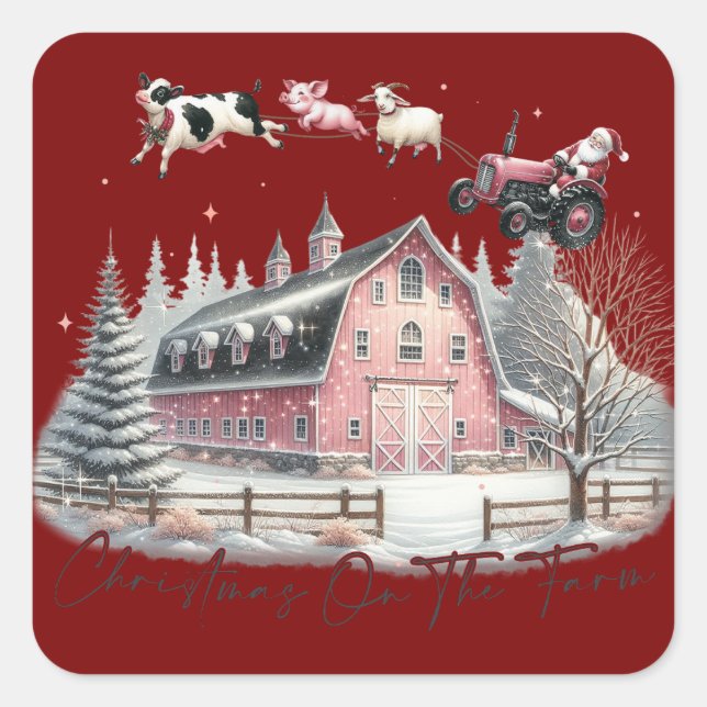 Cuadrada Pegatina (Anverso)