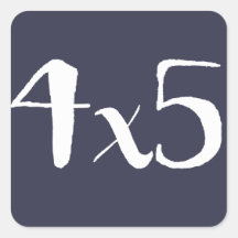 pegatina 4x5 de formato grande - blanco en la mari