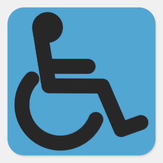 Cuadrada Pegatina accesible para Handicap de suministros em