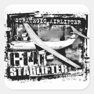 Cuadrada Pegatina adhesiva para Starlifter Square C-141