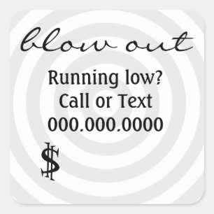 Cuadrada pegatina al por menor 4