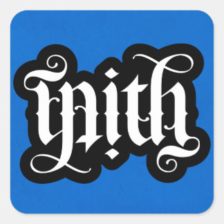 Cuadrada Pegatina Ambigram FlipScript