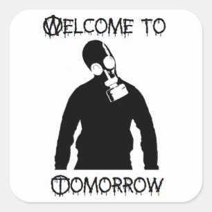 Cuadrada Pegatina Anarquista Tóxico