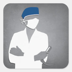 Cuadrada Pegatina anestesista