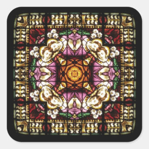 Cuadrada Pegatina Angel Window Kaleidoscope