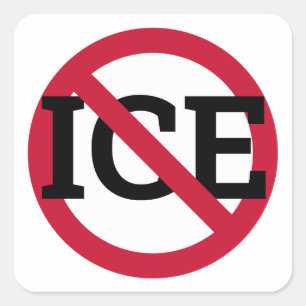 Cuadrada Pegatina Anti ICE