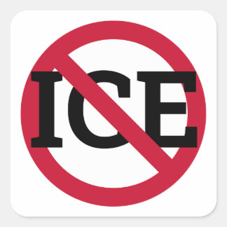 Cuadrada Pegatina Anti ICE