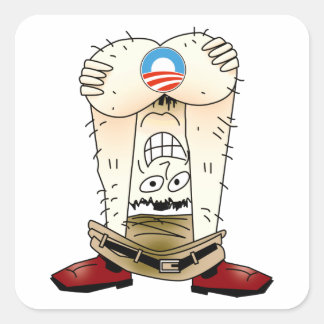 Cuadrada Pegatina anti Obama