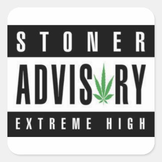Cuadrada pegatina asesor de stoner