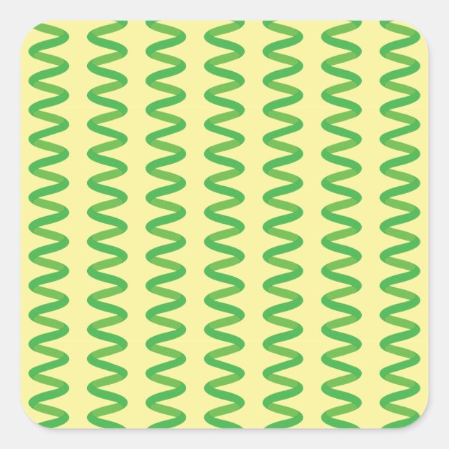 Cuadrada Pegatina asombroso de Spirulina (Anverso)