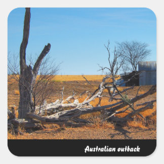 Cuadrada Pegatina australiano de outback