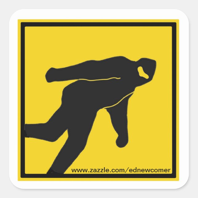 Cuadrada Pegatina Bigfoot Yield (Anverso)