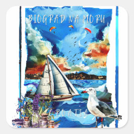 Cuadrada Pegatina - Biograd na Moru