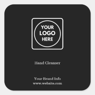 Cuadrada Pegatina Black Covid-19 Personalizado Business S