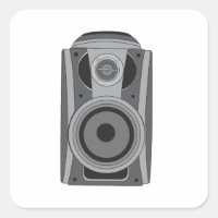 Pegatina blanco de diseño del altavoz