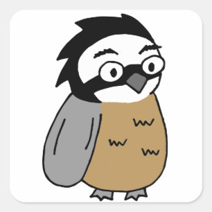 Cuadrada Pegatina Bobwhite de Covey Logic