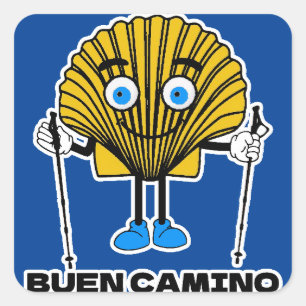 Cuadrada Pegatina Camino de Santiago