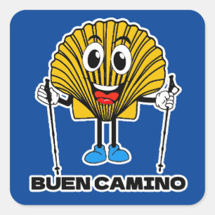 Cuadrada Pegatina Camino de Santiago