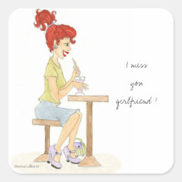 Cuadrada Pegatina chica Soda