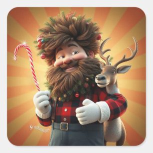 Cuadrada Pegatina clásico