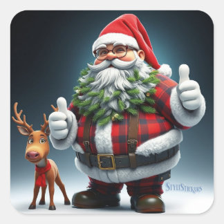 Cuadrada Pegatina clásico