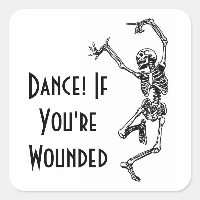 Cuadrada Pegatina clásico de D!YW (Anverso)