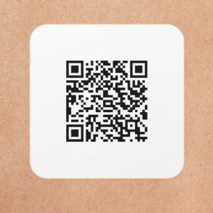 Cuadrada pegatina clásico del código QR del personalizado