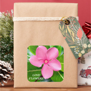 Cuadrada Pegatina con mensaje relacionado con la naturaleza